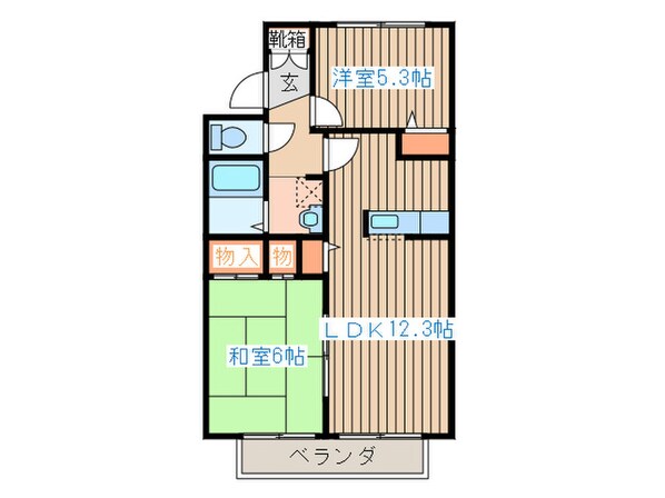 グランシ－ド南の物件間取画像